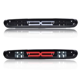 PIT66 LED 3rd Brake Light, Compatible with Chevy Silverado/GMC Sierra 2007-2014 Compatible with H-ummer H3T 2009-2010 High Mount Stop Light Third Brake Light Cargo Smoke Lens Black Housing