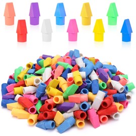 Sikao 600 Pack Pencil Erasers, Pencil Top Erasers for Kids Bulk, Small Eraser Toppers, Cap Erasers, Cute Erasers Set School Supplies Mixed10 Colors