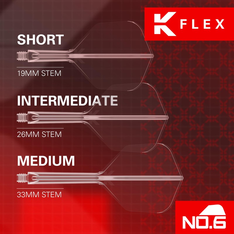 TARGET K-FLEX SHAPE/NO6 FLIGHT (26MM INTERMEDIATE, Black)