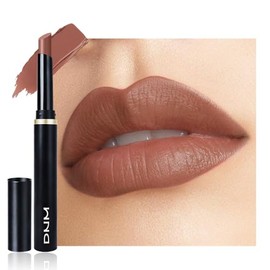 evpct Lápiz labial mate de terciopelo marrón nude, lápiz labial delgado de alta pigmentación, resistente al agua de larga duración para mujeres, regal