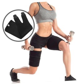 Healvian Thigh Brace Support Adjustable Sweat Band for Outdoor Activities Sports Protection Wrap Strap for Men and Women and Comfortable Design Black