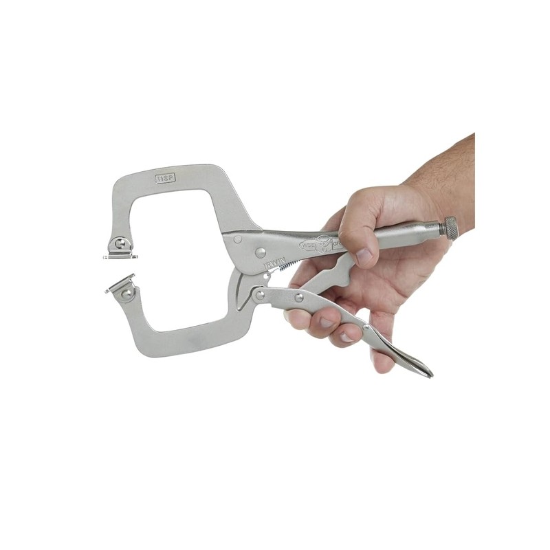 IRWIN VISE-GRIP Original Locking C-Clamp with Swivel Pads, 11", 20