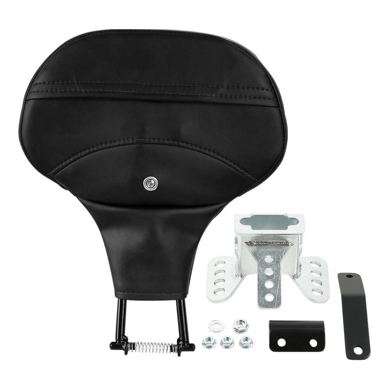 TCMT Black Front Rider Driver Backrest Pad Fit For Harley