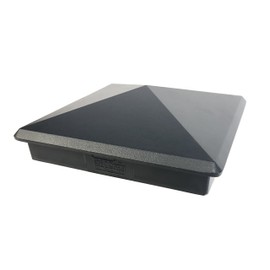 5.5" x 5.5" Heavy Duty Aluminium Pyramid Post Cap for True/Actual 5.5" x 5.5" Wood Posts - Black (Works ONLY with Actual 5.5" x 5.5" Posts. Will NOT Work with Actual 6" x 6" Posts)