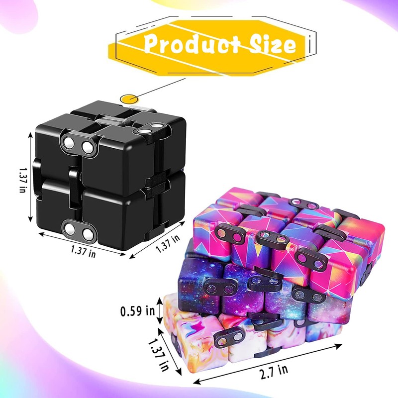 1 Packs Infinity Cube Toy Stress Relieving Fidgeting Game for