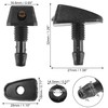 X AUTOHAUX Universal Adjustable Windshield Washer Nozzles Kit Black -