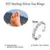 PATISORNA 1-2 Pcs Toe Rings for Womens 925 Sterling Silver