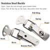 Litensh 4PCS Stainless Steel Tension Clasp, 56mm Lever Clasp, Spring