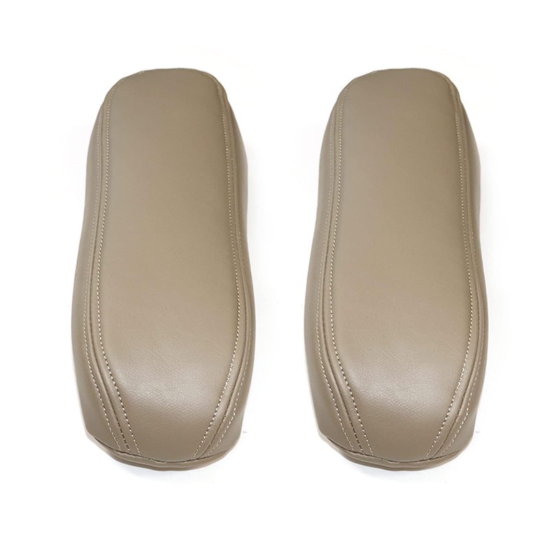Priprilod 2pcs Leather Tan Seat Armrest Replacement Cover Compatible with