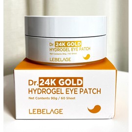 Korea Skincare_24K GOLD HYDROGEL EYE PATCH 90g/ 60 sheet. Eye Patches for Puffiness, Bags, Dark Circles Under Eyes, Improve the Skin Around the Eyes to be Clearer and Younger.