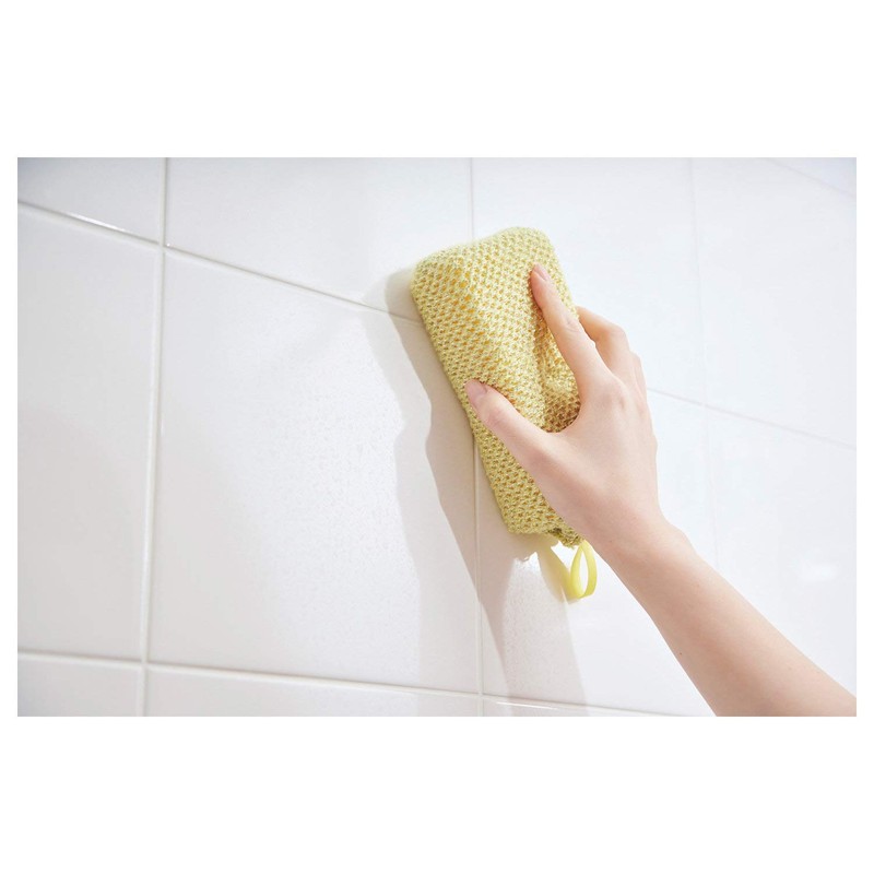 Yu Aisen BI373 Acrylic Bath Sponge, Yellow, 7.5 x 3.3