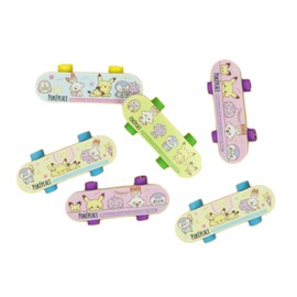 6 Count Pikachu Eraser Set, Fun Skateboard Erasers, Assorted Designs