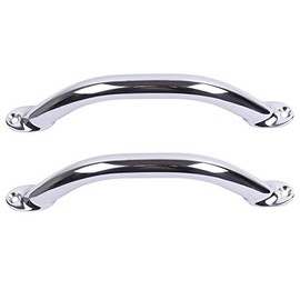 2PCS Boat Grab Handle Handrail Polished Stainless Steel Round Tube Marine Boat Handles Grab - 9" Long