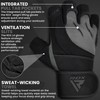 RDX Weight Lifting Gloves Leather Cowhide Gym Crossfit Workout Powerlifting