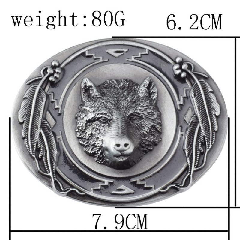 Norse Viking Bear Head Belt Buckle for Men - Punk
