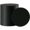 Black Plain Round Paper Coasters, 0.04 inch (1 mm), 100
