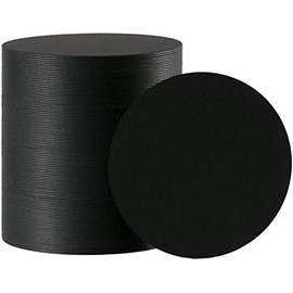 Black Plain Round Paper Coasters, 0.04 inch (1 mm), 100 Sheets