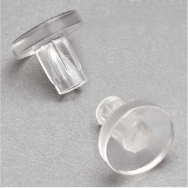 GoodsZone 10/Pack Glass Table Top Bumpers Vinyl Clear Pads Spacers for Patio Furniture Indoor Outdoor for 1/4" Inch Hole