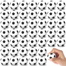 Blulu 48 Pcs Mini Soccer Stress Ball Foam Sports Stress Ball Bulk Soccer Party Favors Small Foam Soccer Ball for Kids Stress Relief Relaxation Party Decoration School Carnival Reward