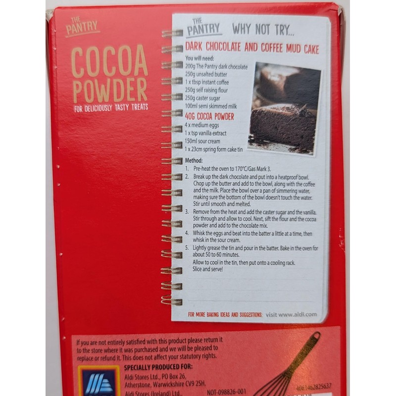 Cocoa Powder, 2 x 250g, Fairtrade, for Baking & Hot