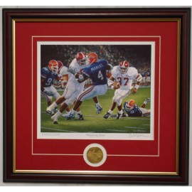 ALABAMA FOOTBALL Rebirth in the Swamp framed print/coin signed by Daniel Moore