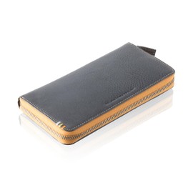 United Colors of Benetton Long Wallet, Italian Leather Wallet, navy
