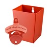 Jumiok Red Bottle Opener Wall Mounted and Cap Catcher Funny