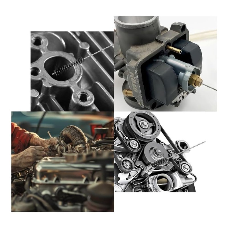 GYWHOOFT キャブレタークリーナーセット ワイヤーブラシ クリーニング針 クリーニングブラシ 溶接カーブ用 クリーニングワイヤー13本、ーニング針10本、ワイヤブラシ5本 オートバイATV適用 清潔ツール メンテナンス用品