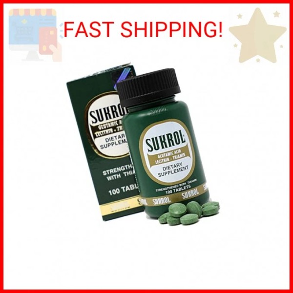 SUKROL, Vitamin, Improve Healthy Brain Function, 100 Tablets, Bottle