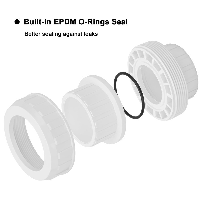 3" PVC Union Coupling Pipe Fitting (Socket x Socket) 3Inch