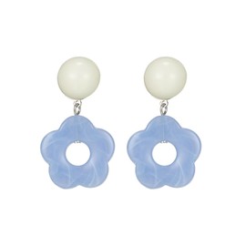 Daisy Flower Drop Earrings Vintage Floral Drop Dangle Earrings 70s 80s Earrings Acrylic Statement Earrings Jewelry Gifts