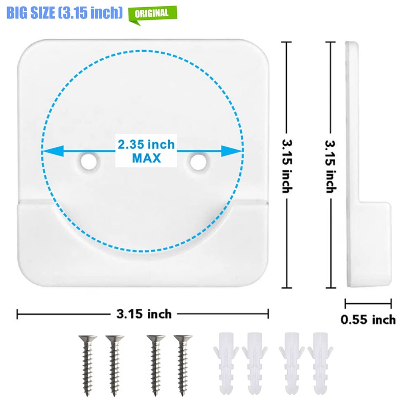 4 Pack Adhesive Shower Tension Rod Holder for Tile |