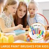 26-Piece Colorful Kids Paint Brush Set with Palette for Creative