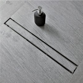 Neodrain 30-Inch Linear Shower Drain with Tile Insert Grate,Brushed 304 Stainless Steel Rectangle Shower Floor Drain, Linear Drain with Leveling Feet, Hair Strainer