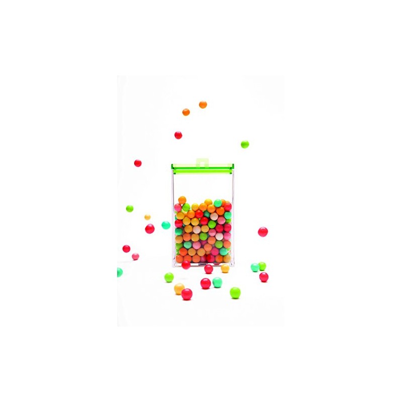 Zak Designs "Meeme Storage Container, Transparent/Green, Medium, 1.4 Litre