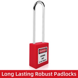 BULANGDI Lockout Tagout Locks Set 5pcs Loto Locks,Red Lockout Locks Keyed Different,Safety Padlocks for Electrical Lockout Tag Out Kit,2 Keys Per Lock, OSHA Compliant Lock Out