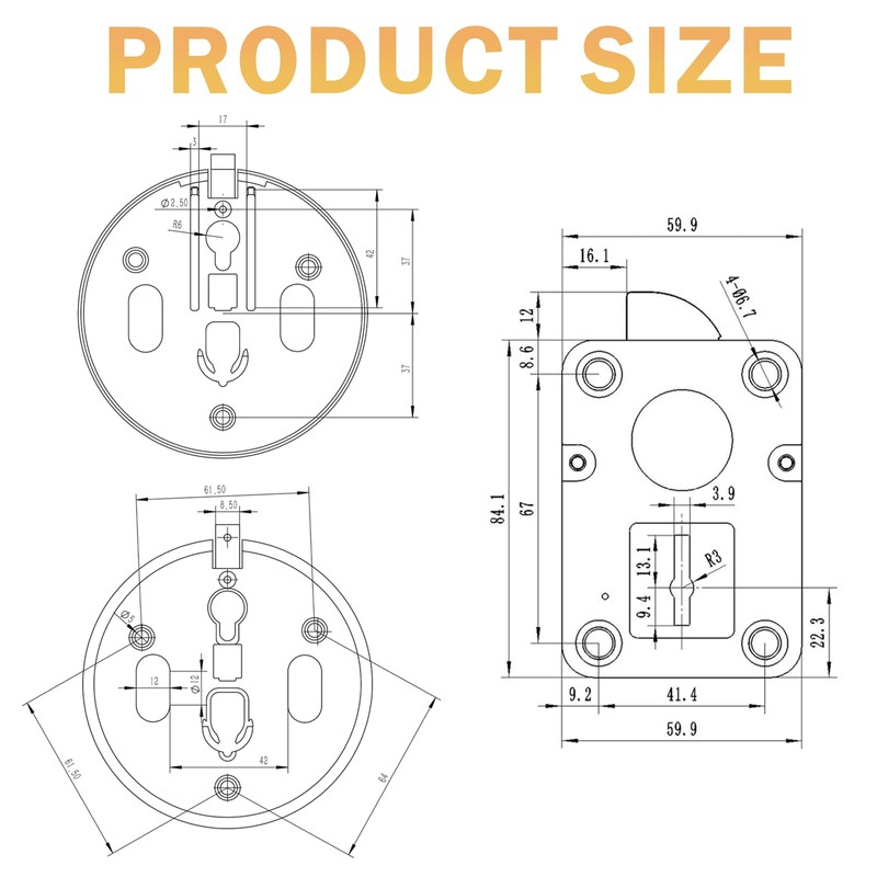 WAH YUE HING Digital Electronic Keypad Lock for Safes