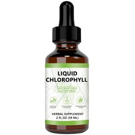 Chlorophyll Liquid Drops – Vegan Body Deodorant & Gut Health Support | Mint Flavor, Gluten-Free | 4-Month Supply (2 Fl Oz)