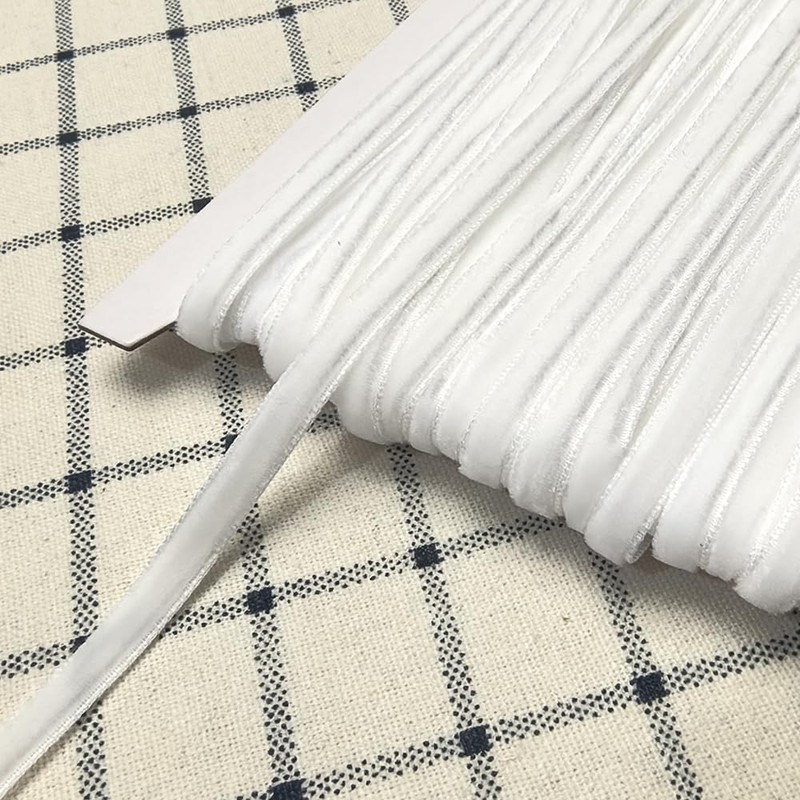 Chenkou Craft - Cinta de terciopelo blanca de 25 yardas