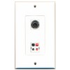 RiteAV 1 Port 3.5mm 1 Port Speaker Wall Plate Oversized