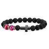 Hemasa Tiger Eye Stone Bracelet Cross Natural Stone Beads Vintage