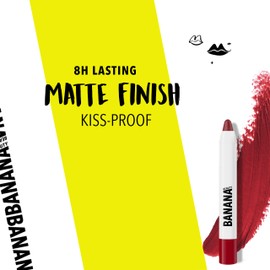 Banana Beauty Matte Lip Butter (Cherry on Top) - Matte Lip Butter for Nourished and Delicate Lips - Vegan & Cruelty Free Lip Care