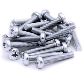 M5 (5mm x 30mm) Pozi Pan Machine Screw (Bolt) - Steel (Pack of 20)