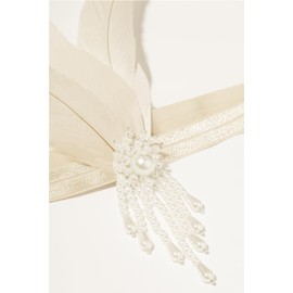 BABEYOND 1920s Headband Women's Gatsby Costume Accessories 20s Flapper Feather Headband Champagne