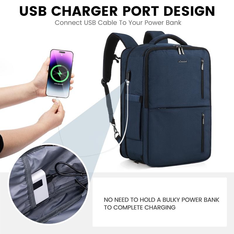 LOVEVOOK Fall TSA-Approved Expandable Carry-on Travel Backpack with 3 Packing