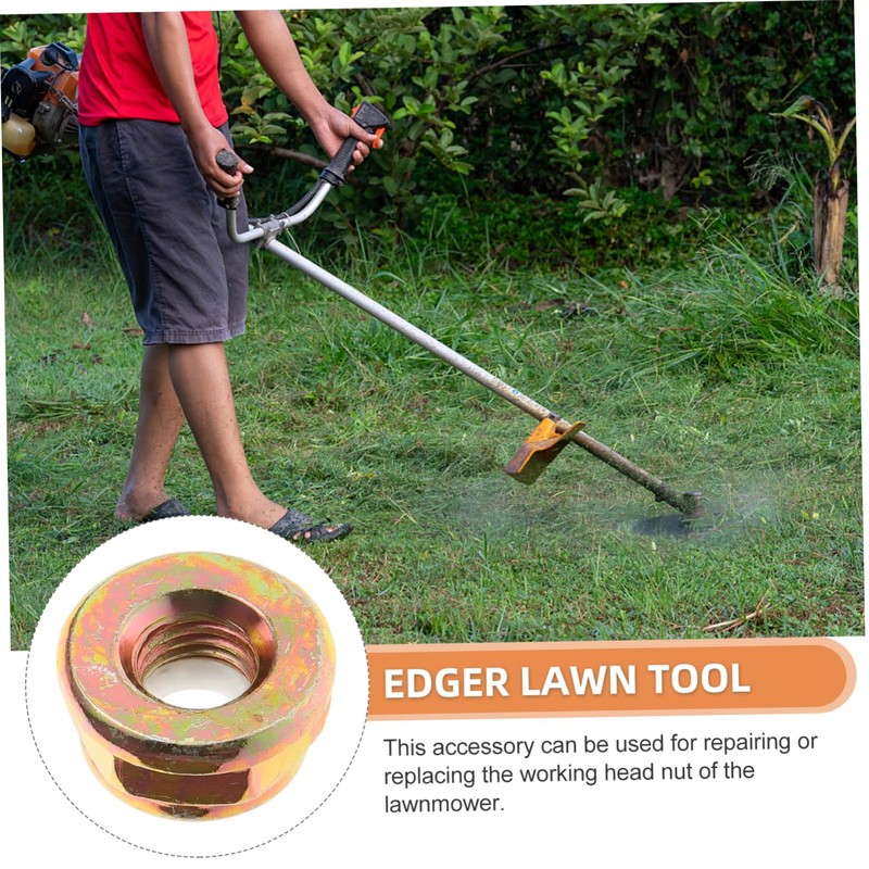 Levemolo 10pcs Lawn Mower Blade Nut Durable Reverse Thread Design