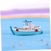 Operitacx 3sets Realistic Resin Sailboat Model Mini Boat Ornament Sturdy