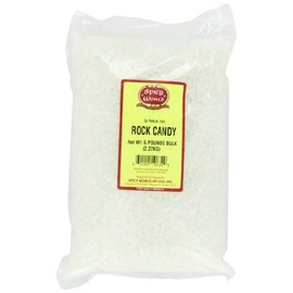 Spicy World Rock Candy White Sugar Crystals Bulk, 5-Pounds