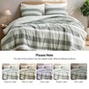 Queen Comforter Set, 3 Pieces Striped Bed Set, Soft Brushed