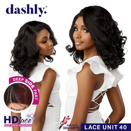 Dashly lace Front Wig - Dashly lace Unit 40 hand tied ear to ear soft lace synthetic 5 Inch Deep Part - Dashly lace Unit 40 (CH30)